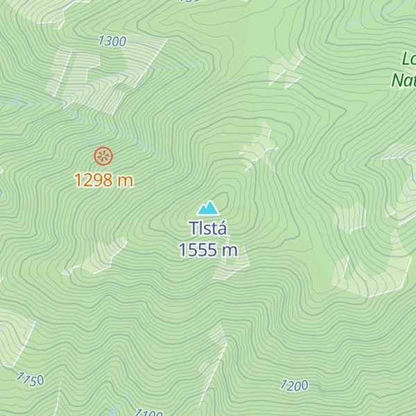 Map of Tlstá
