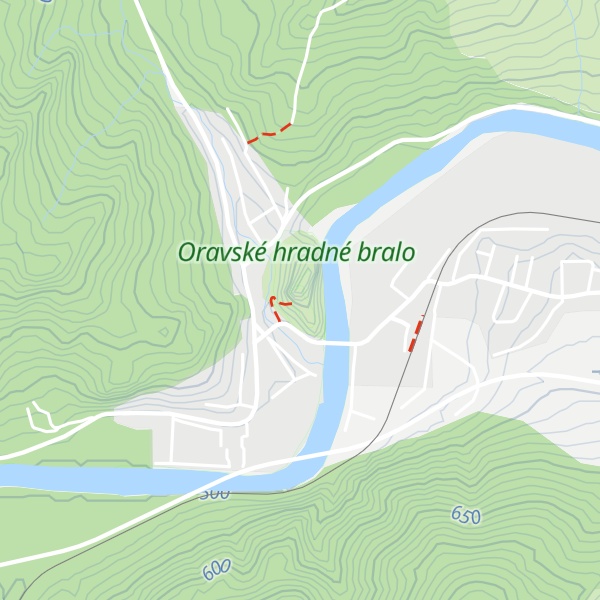 Map of Orava Castle