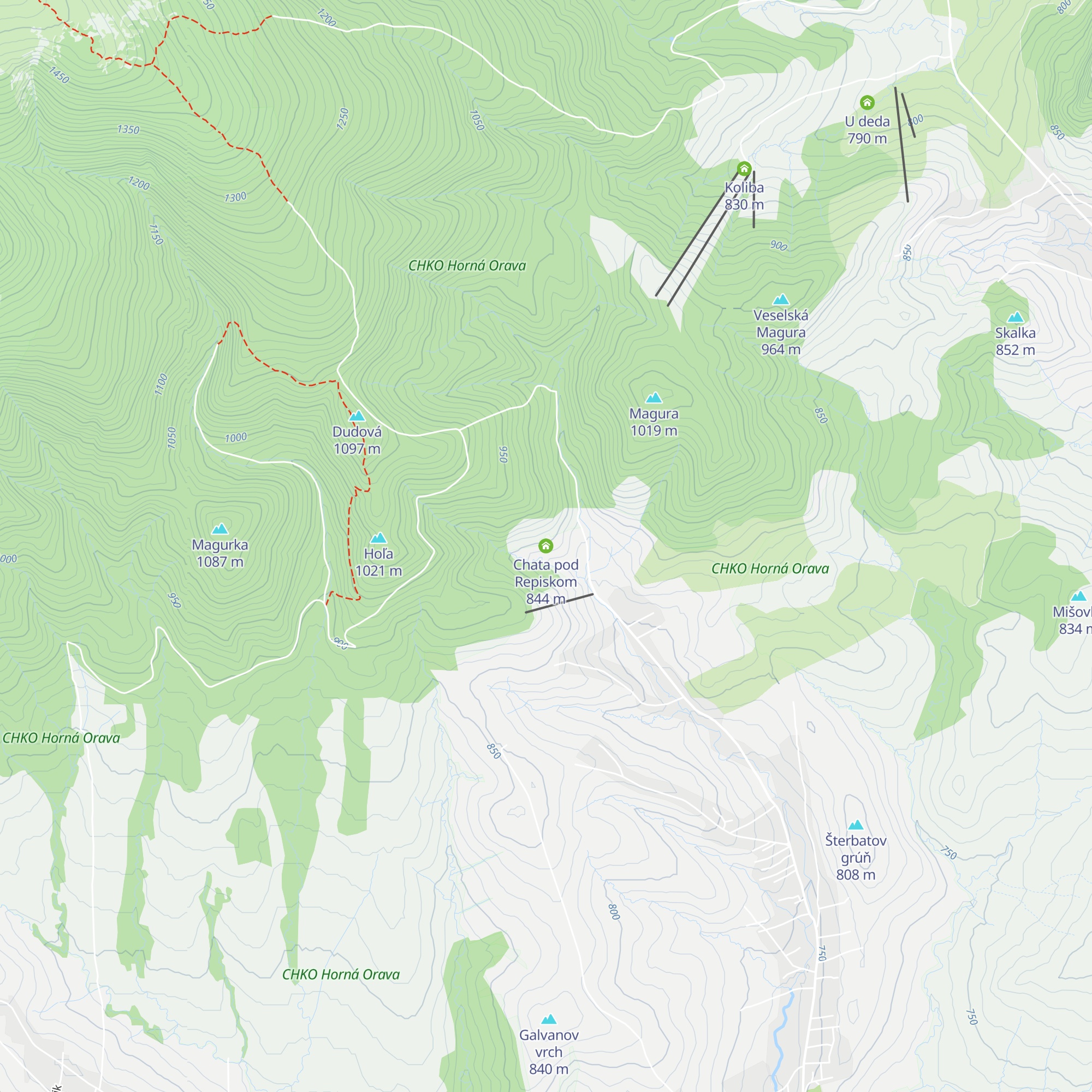 Chata pod Repiskom map
