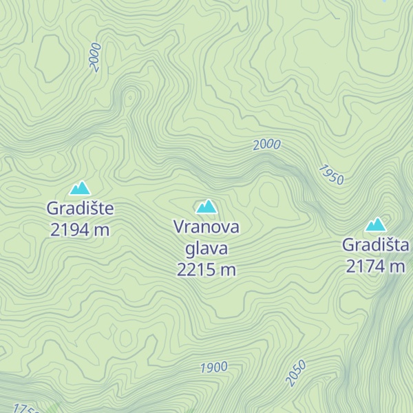 Map of Vranova glava