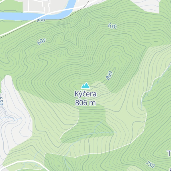 Map of Kýčera