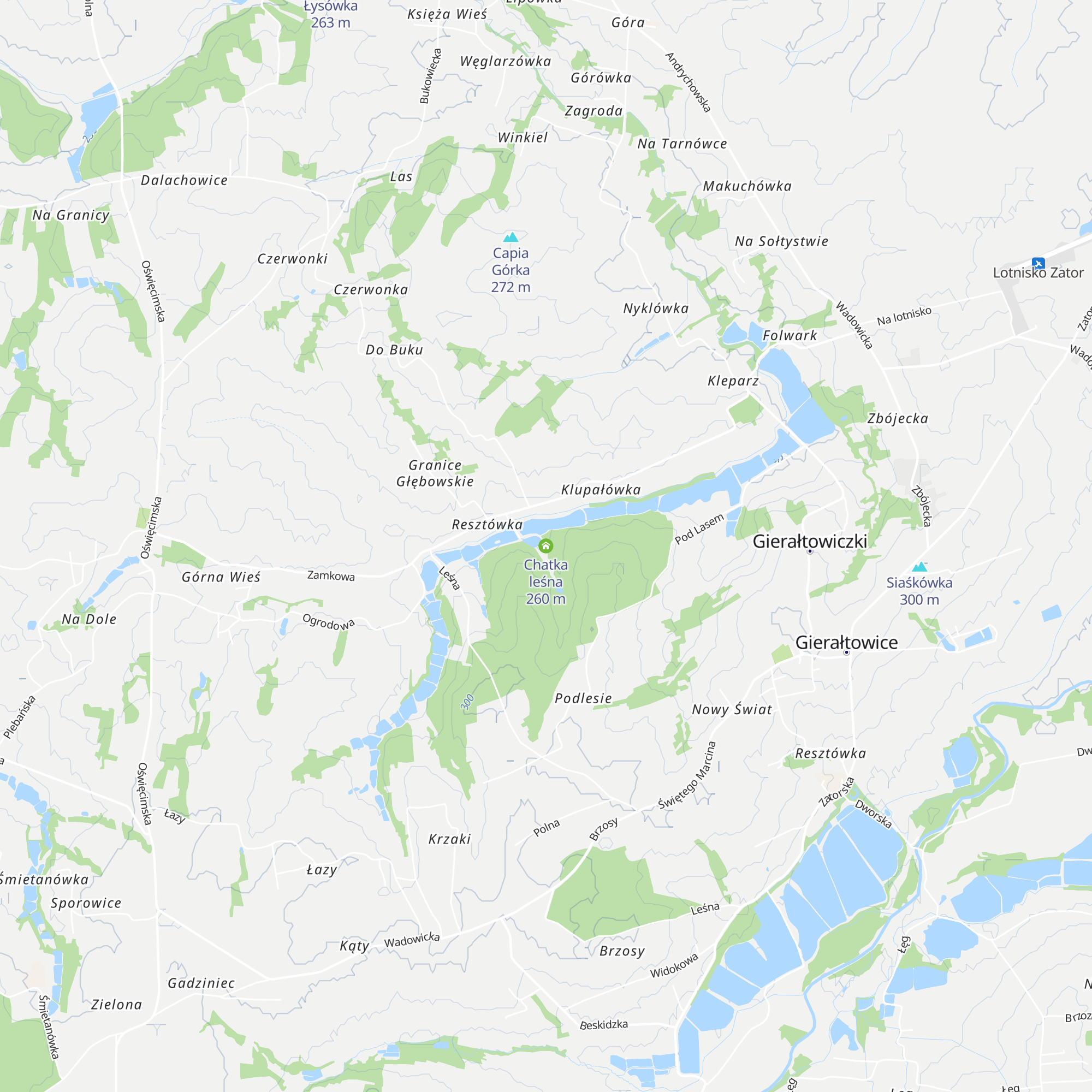 Chatka leśna map