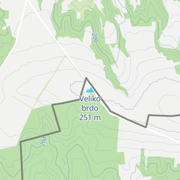 Map of Veliko brdo