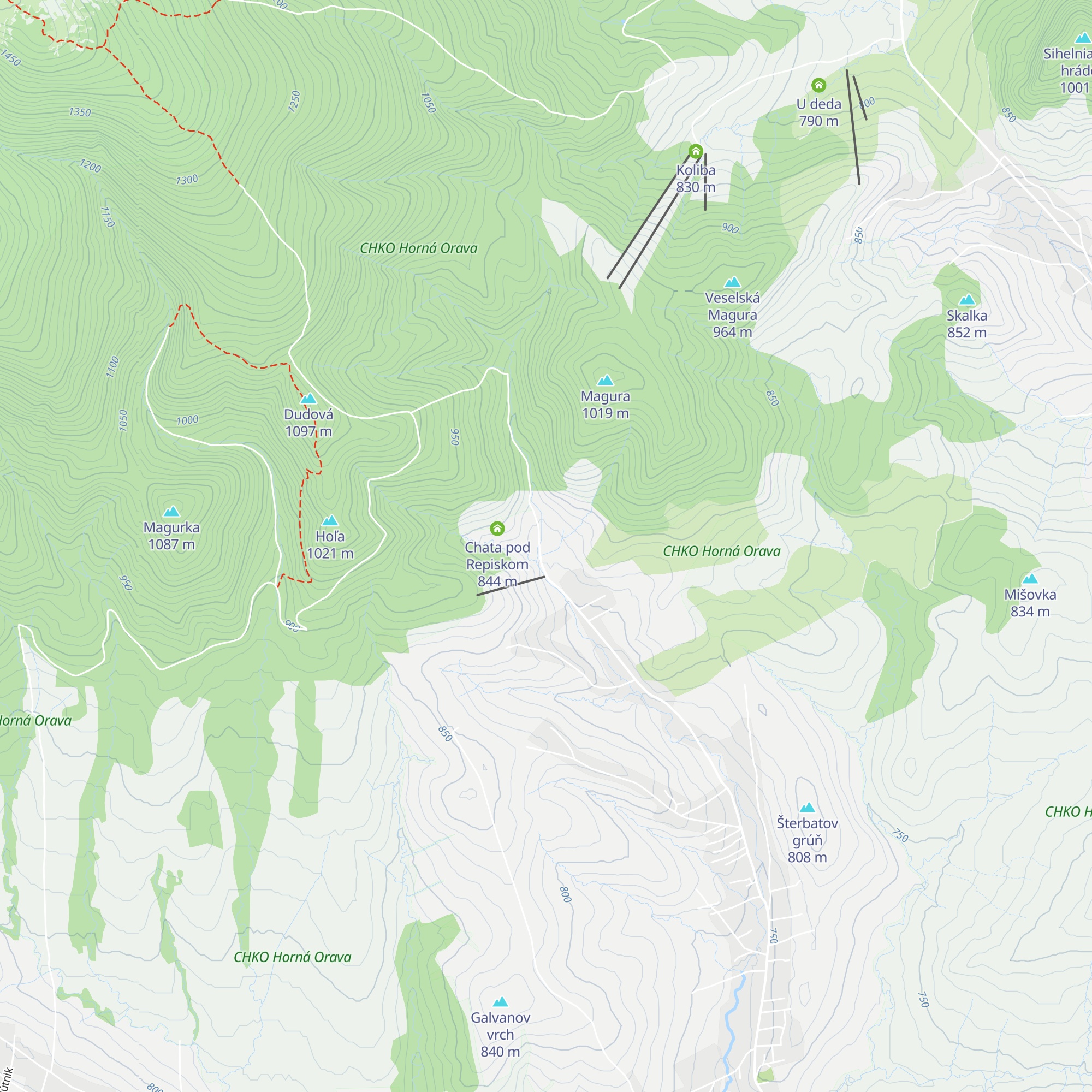 Chata Pilsko map