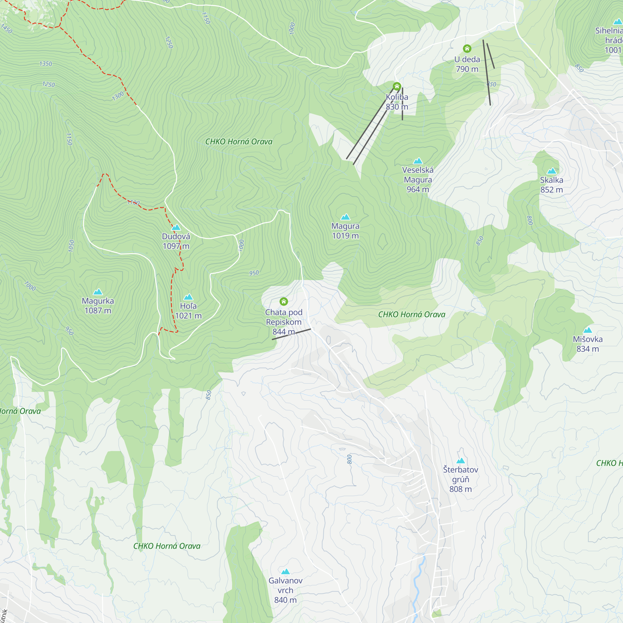 Chata Pilsko map