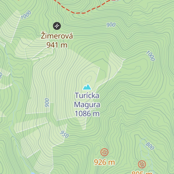 Map of Turícka Magura