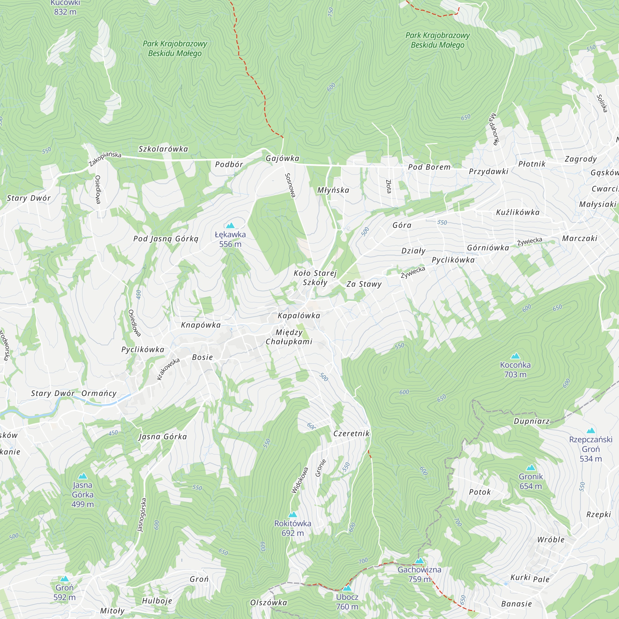 Schronisko w Ślemieniu - Szkolne Schronisko Młodzieżowe map