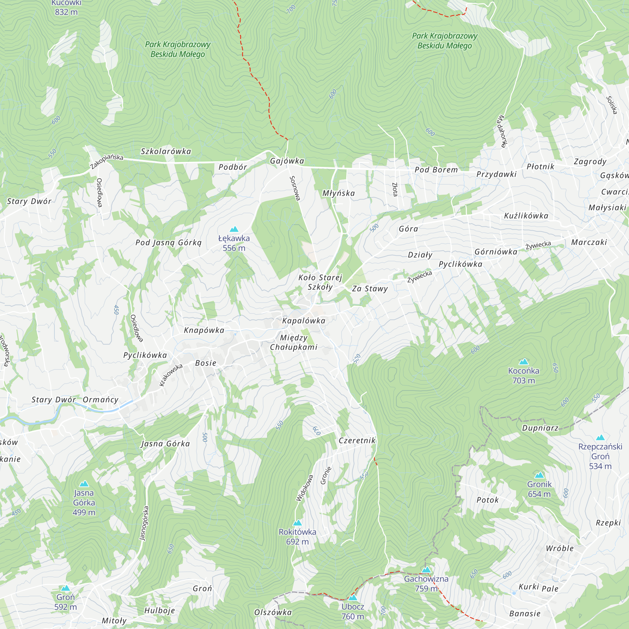 Schronisko w Ślemieniu - Szkolne Schronisko Młodzieżowe map