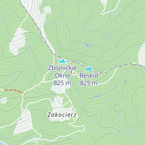 Map of Chatka pod Potrójną