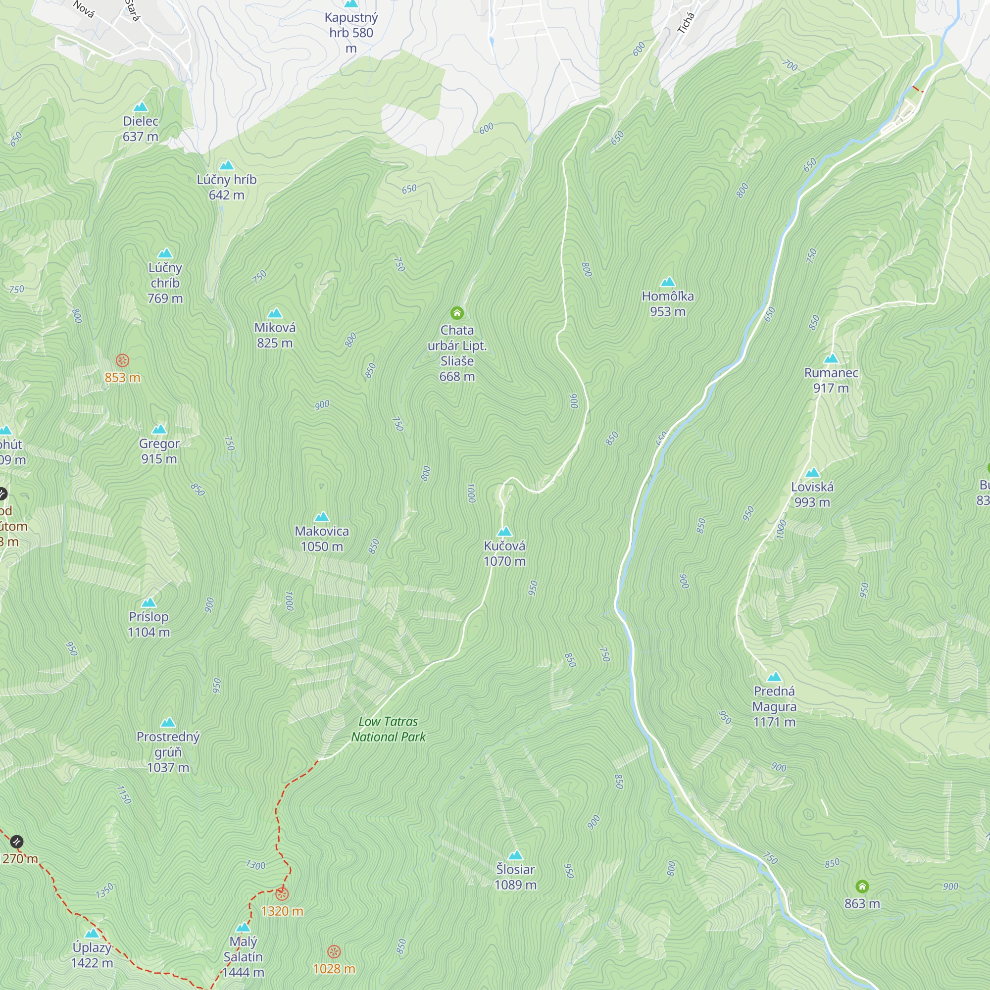 Poľovnícka chata map