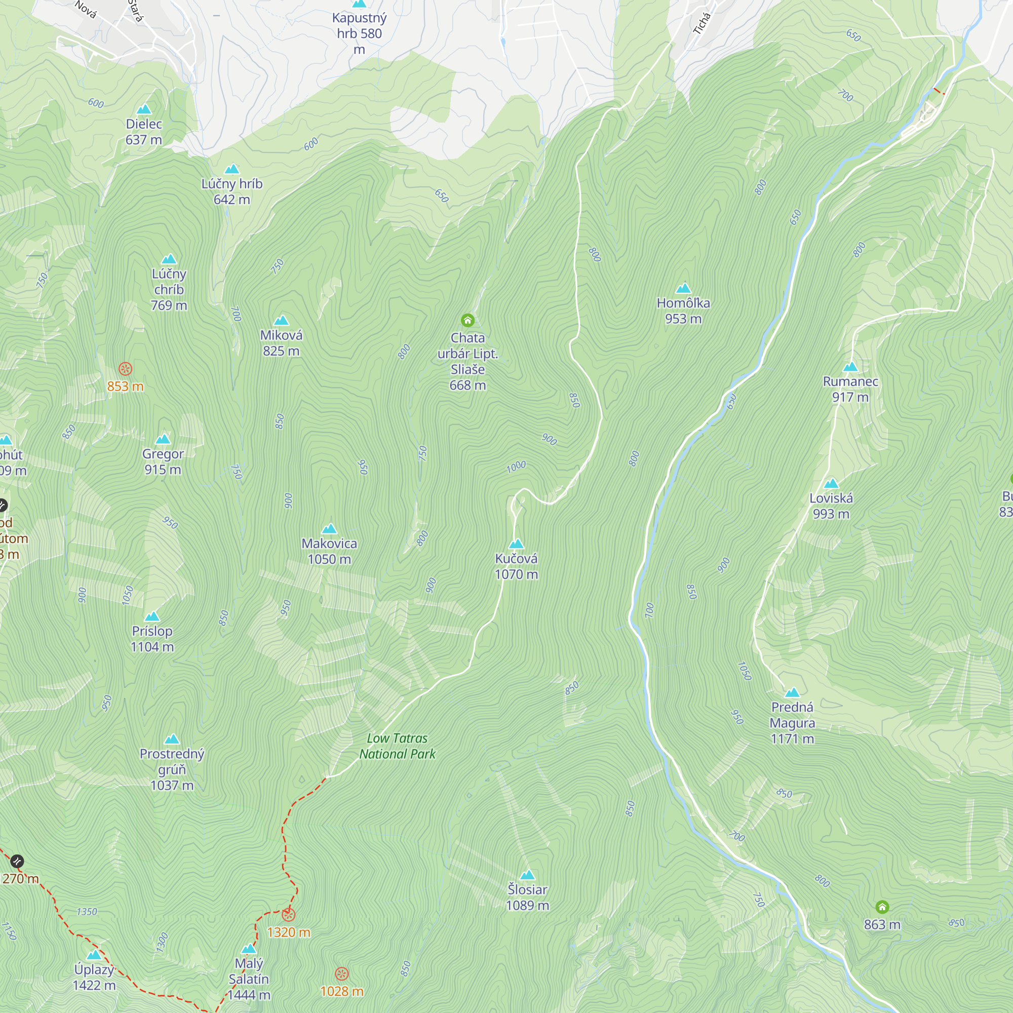 Poľovnícka chata map