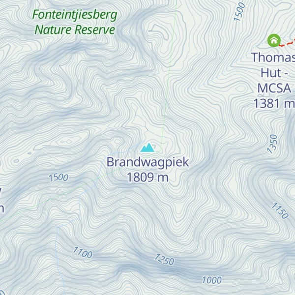 Map of Brandwagpiek