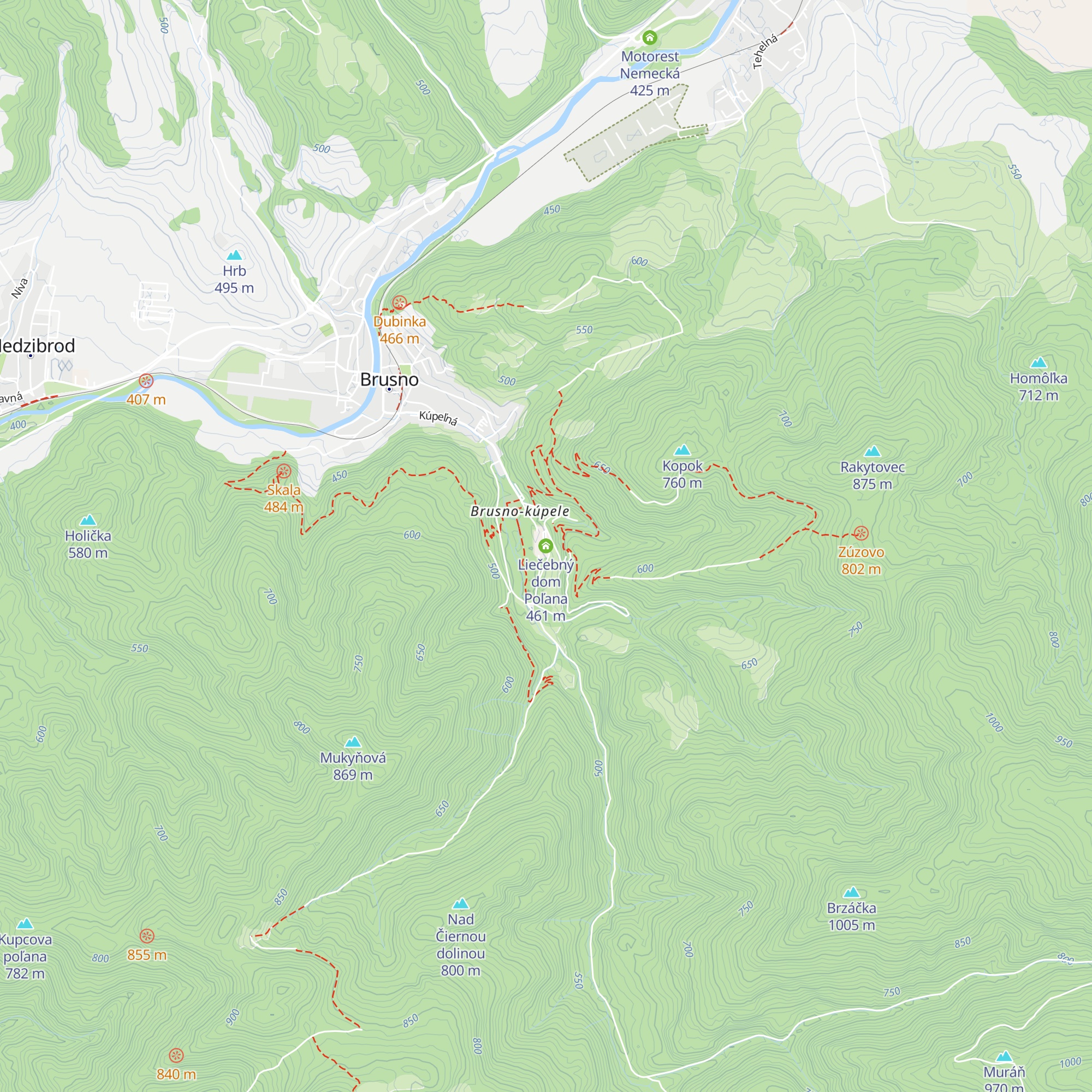 Liečebný dom Poľana map