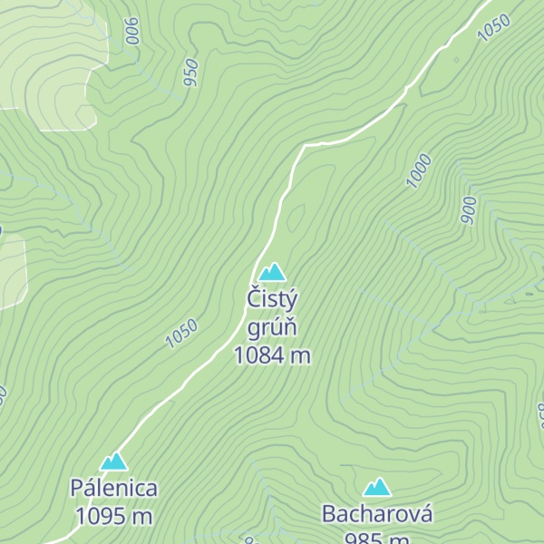 Map of Čistý grúň