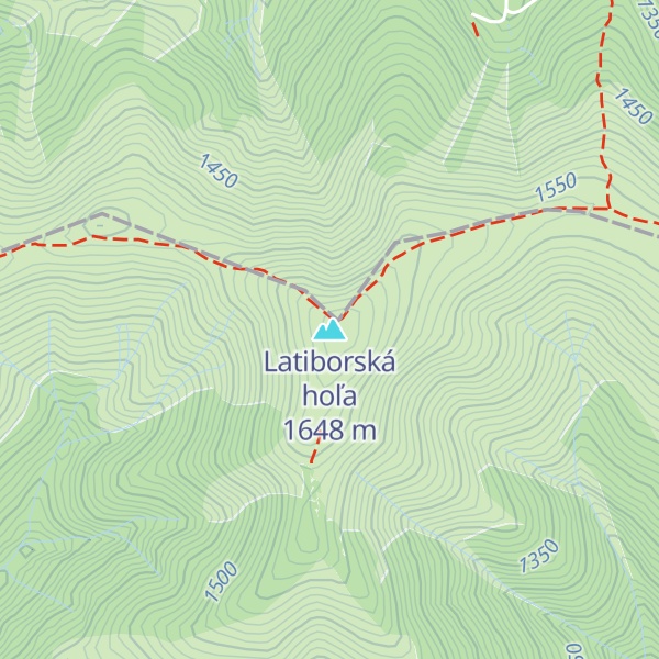 Map of Latiborská hoľa