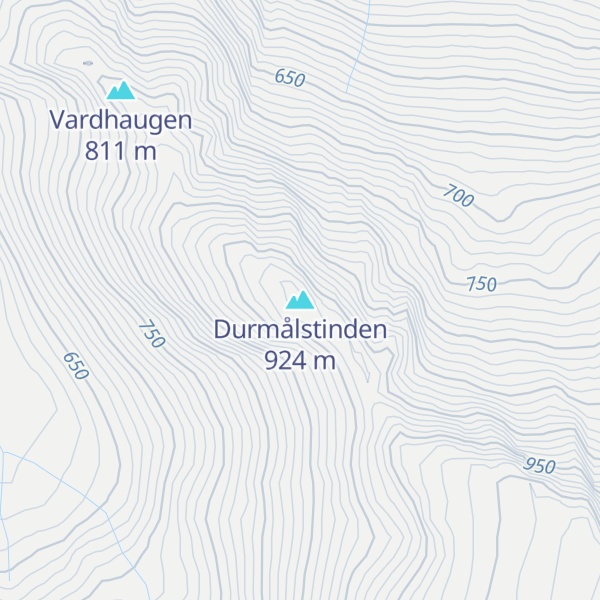 Map of Durmålstinden
