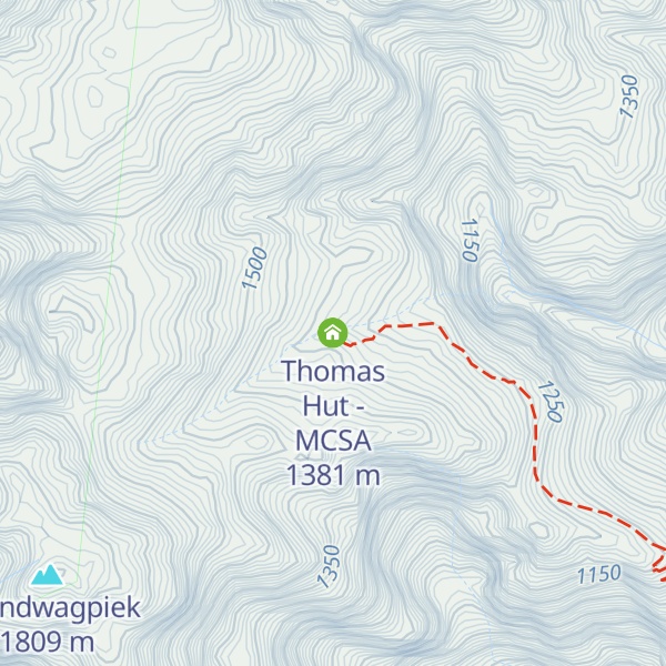Map of Thomas Hut - MCSA