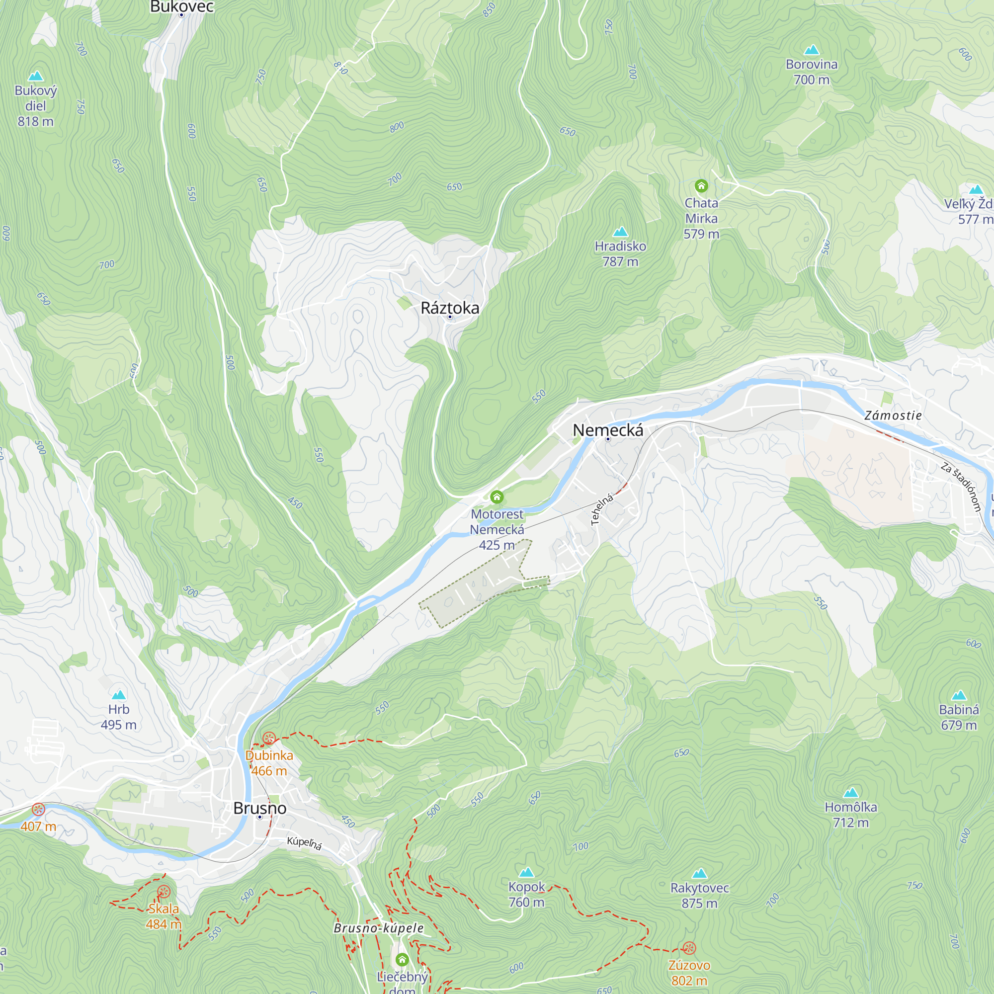 Motorest Nemecká map