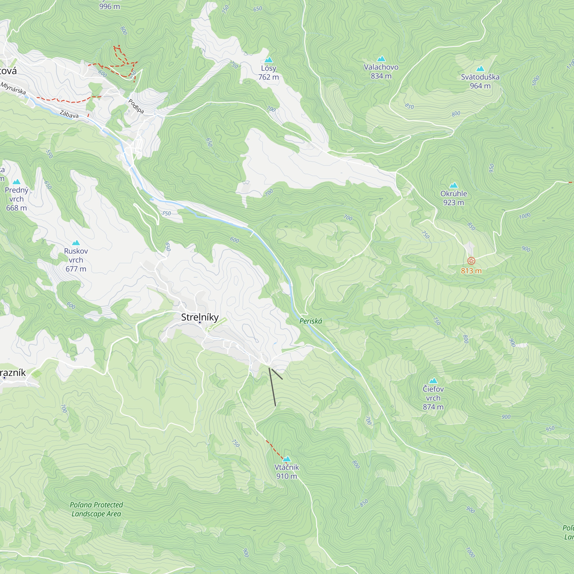 Chata Lubetha map