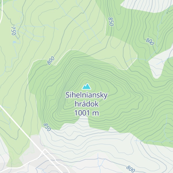 Map of Sihelniansky hrádok