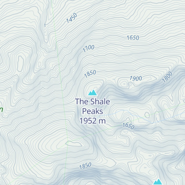 Map of The Shale Peaks