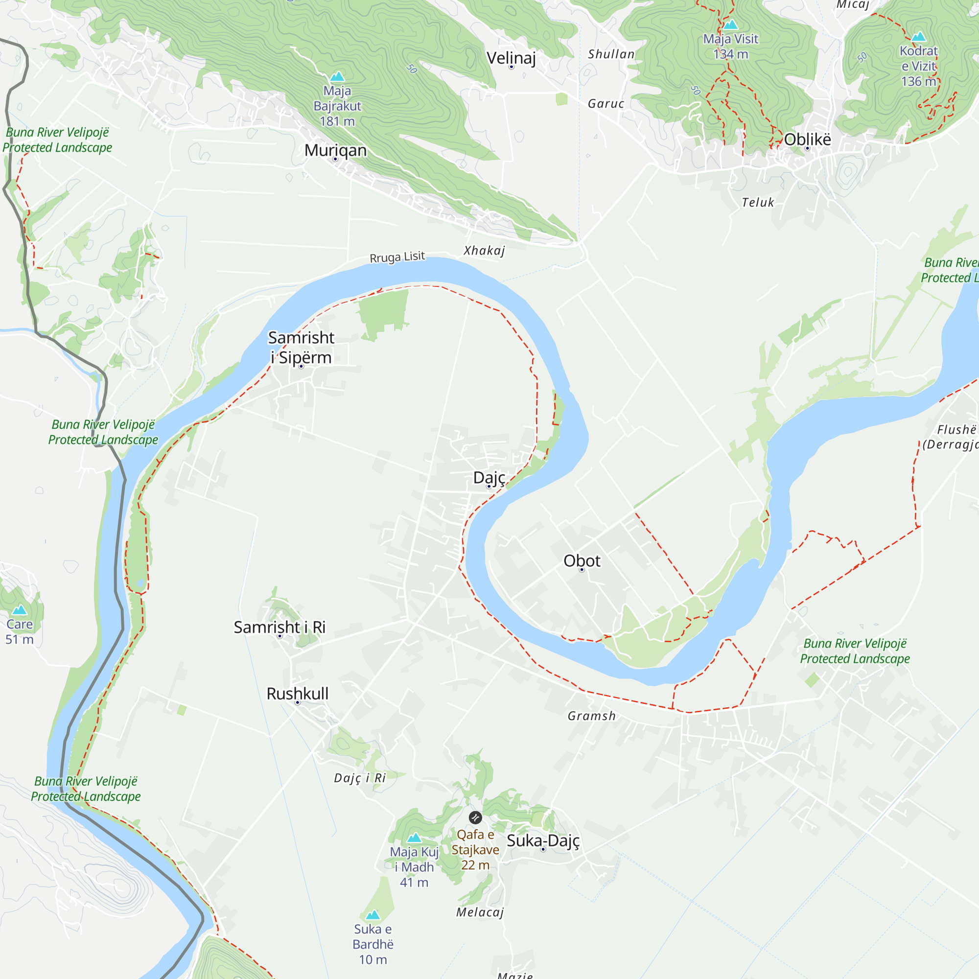 Qendra e biçikletave Dajç map