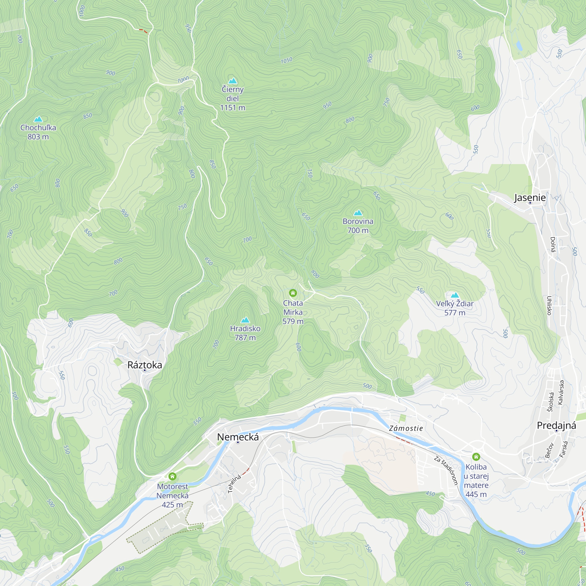 Chata Mirka map
