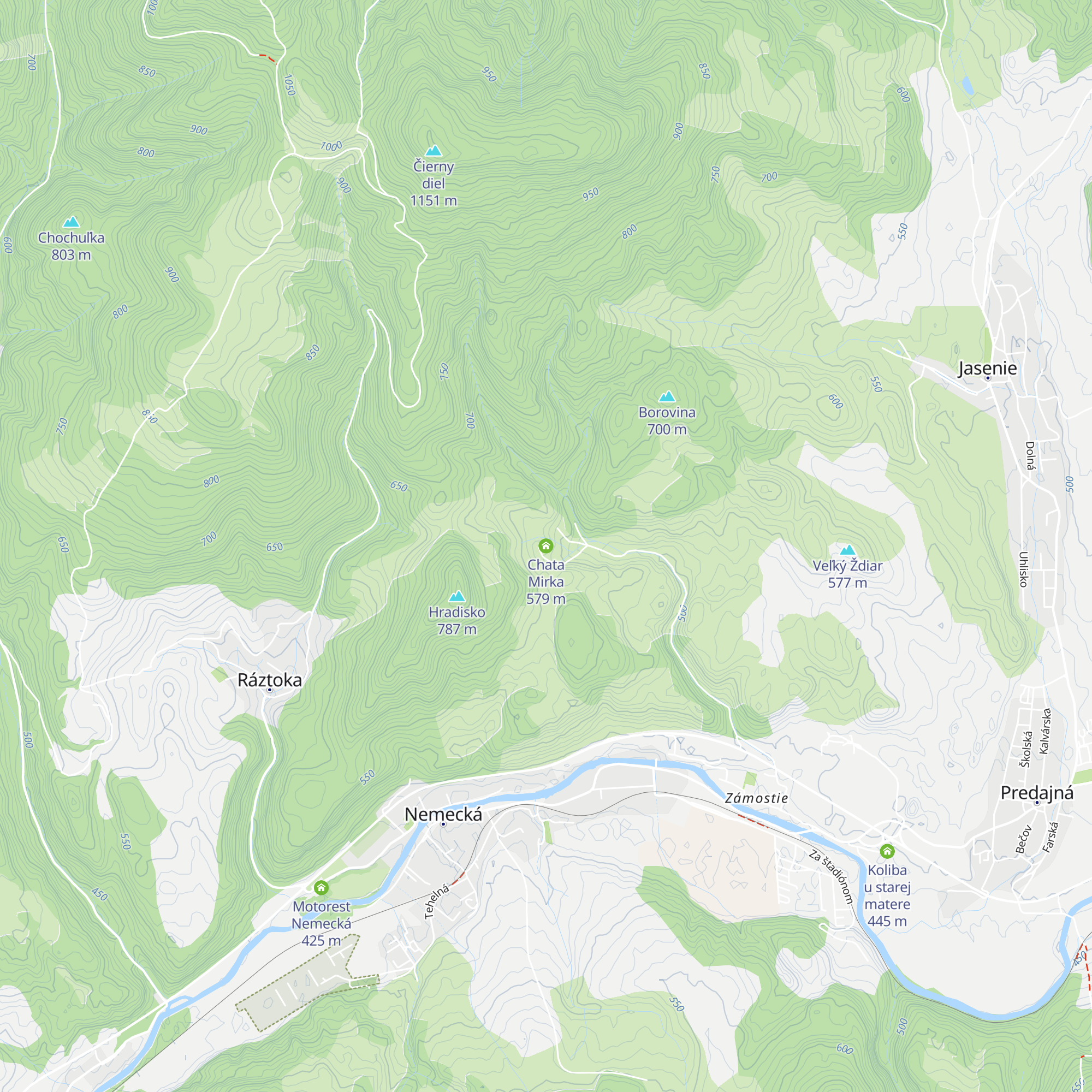 Chata Mirka map