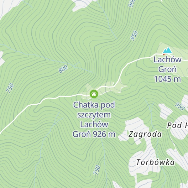Map of Chatka pod szczytem Lachów Groń
