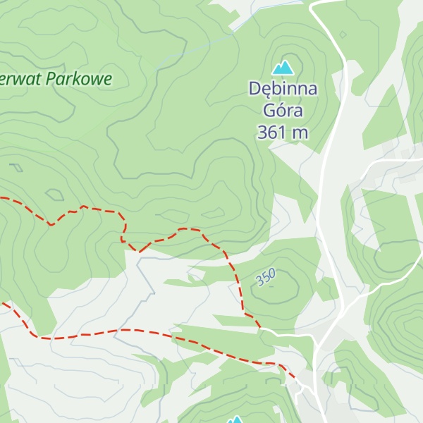 Map of Wilcza Góra