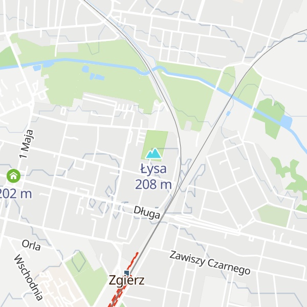 Map of Łysa