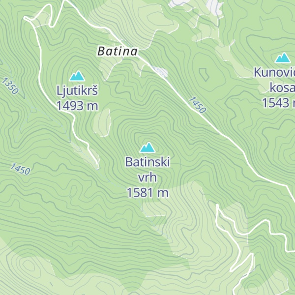 Map of Batinski vrh