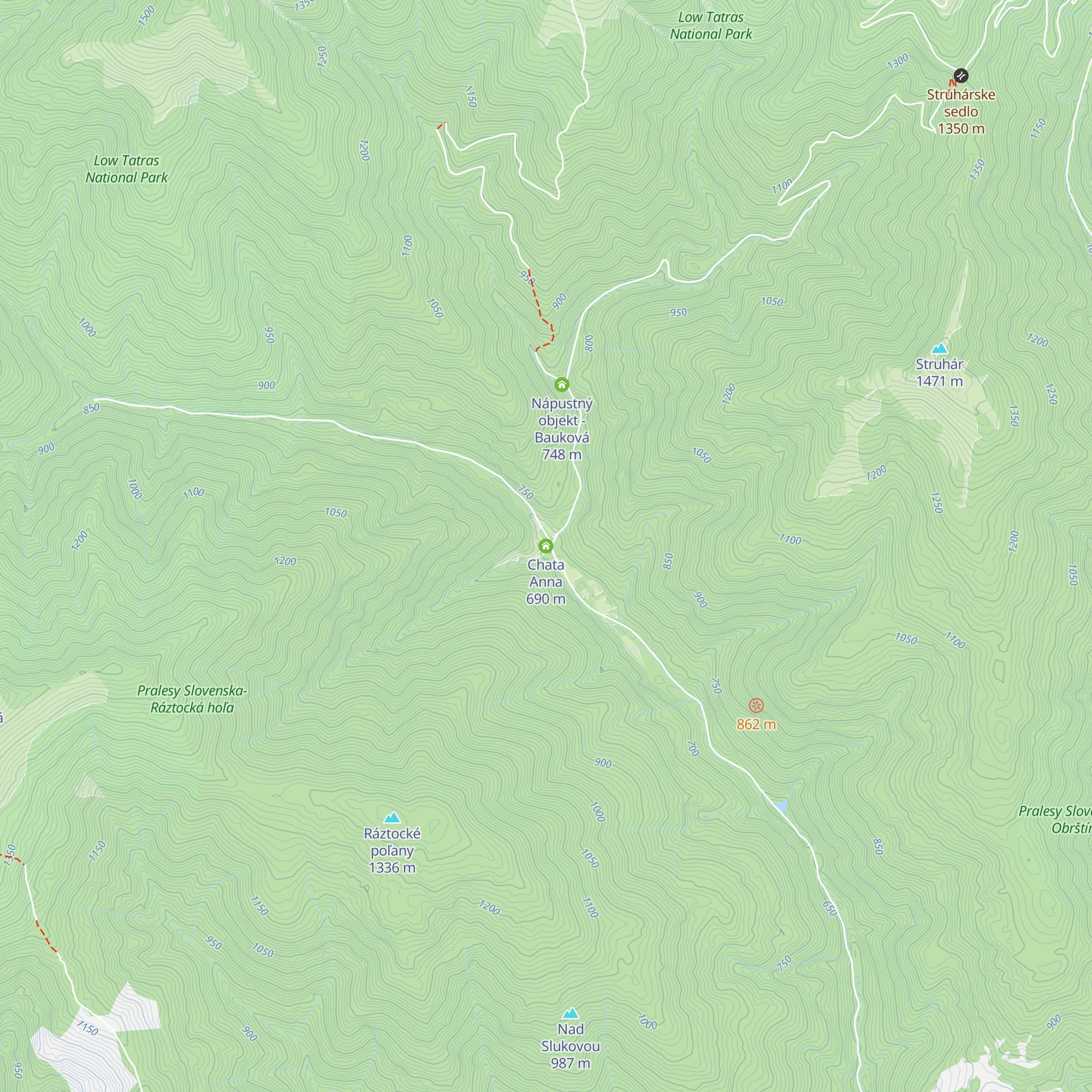 Chata Anna map