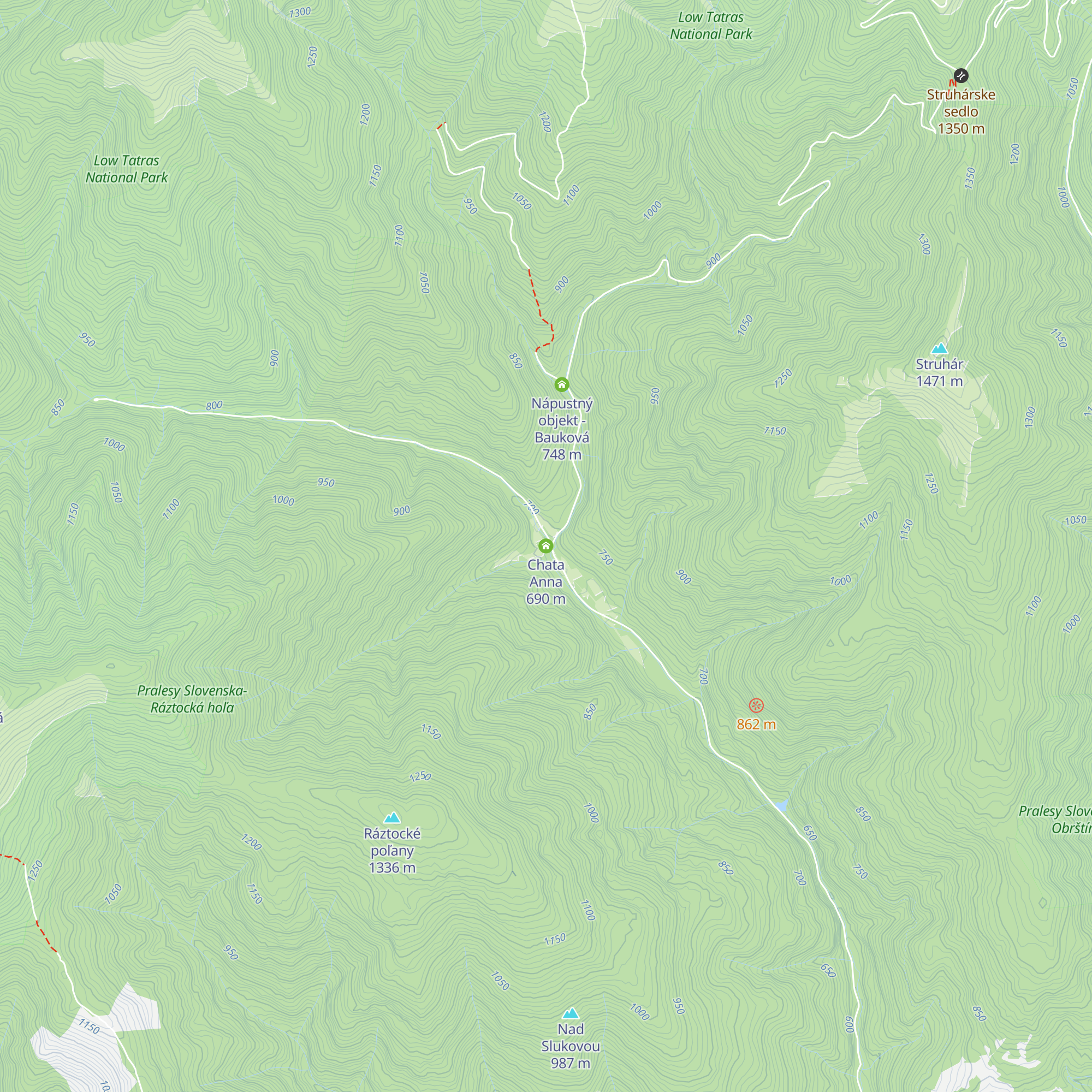 Chata Anna map