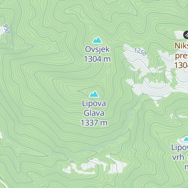 Map of Lipova Glava