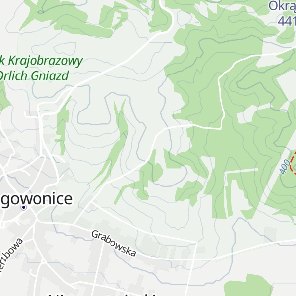 Map of Wilcza Góra