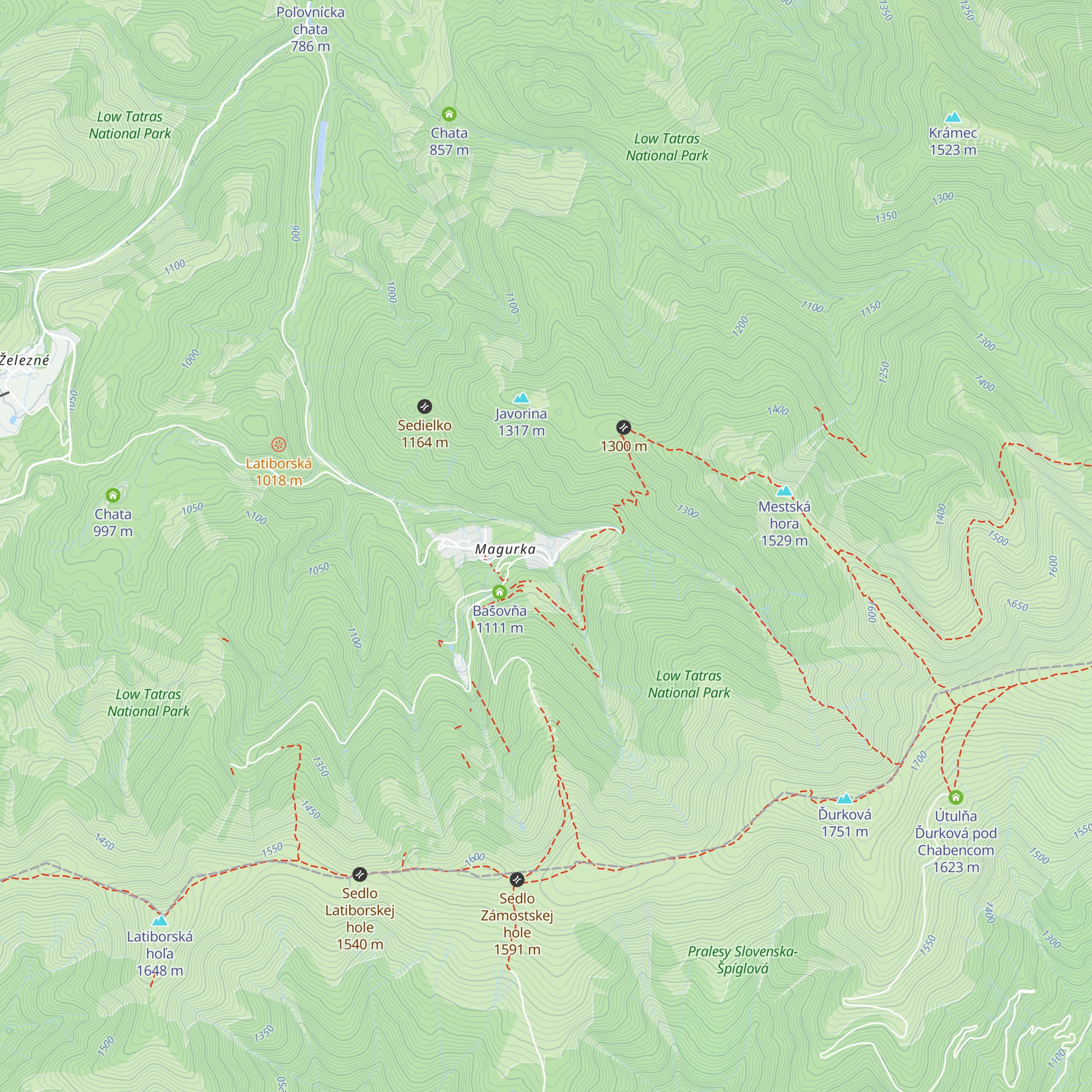 Chata Mount map