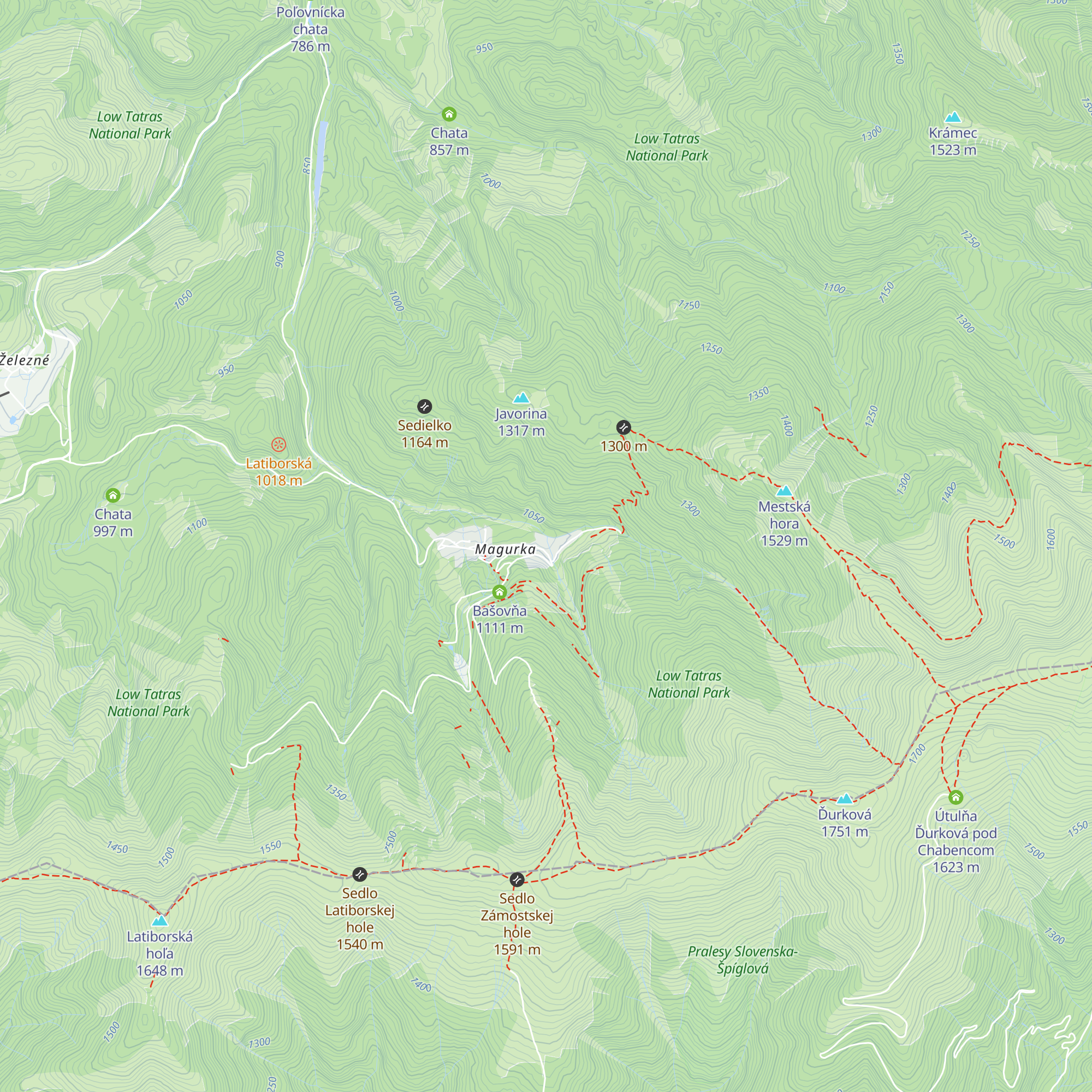 Chata Mount map