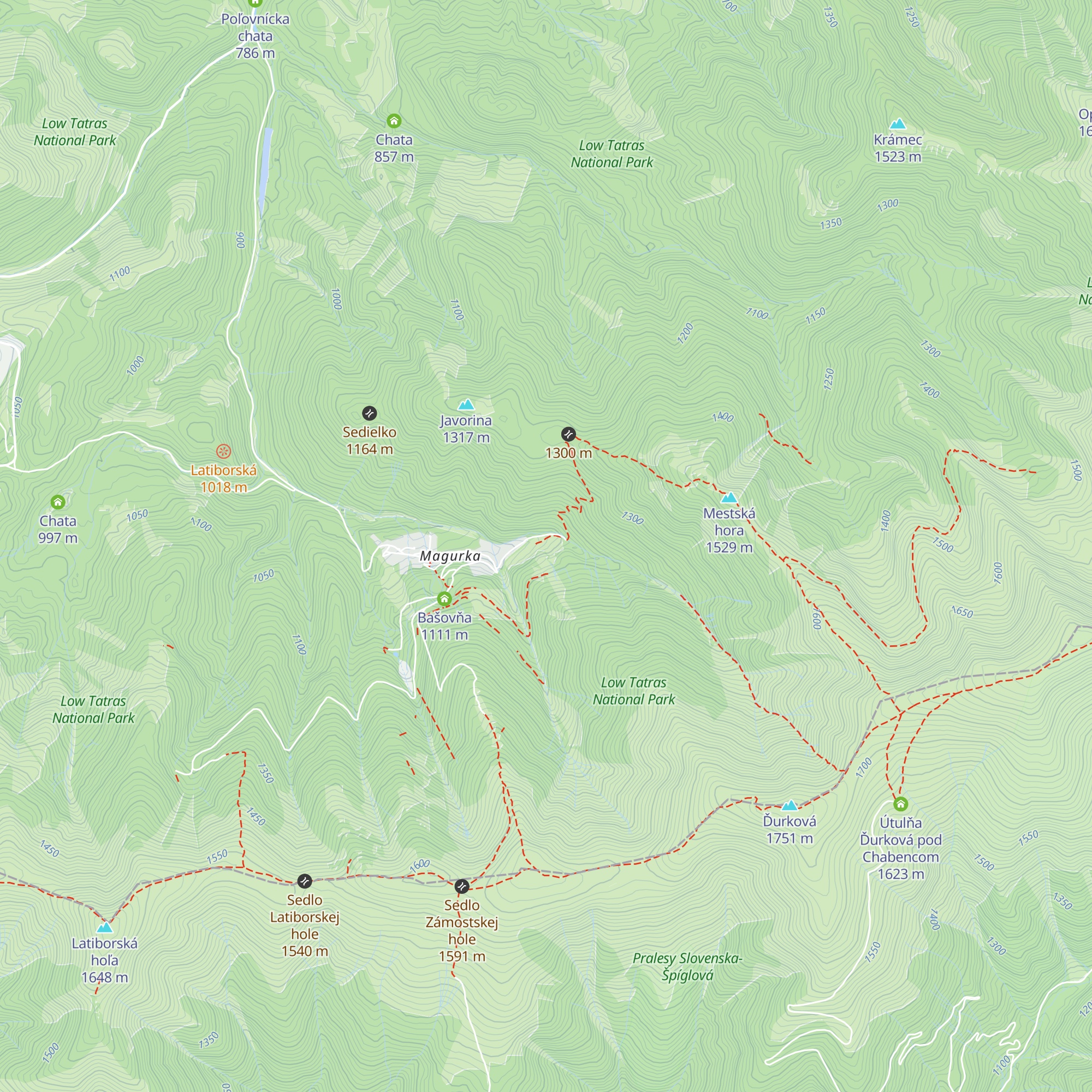 nová Huttova chata map