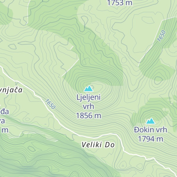 Map of Ljeljeni vrh