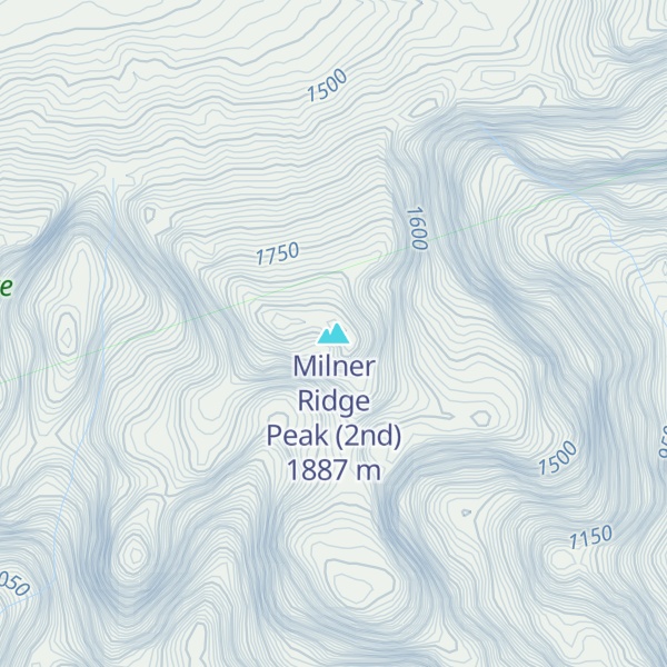 Map of Milner Ridge Peak (2nd)