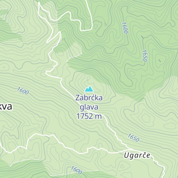 Map of Zabrćka glava
