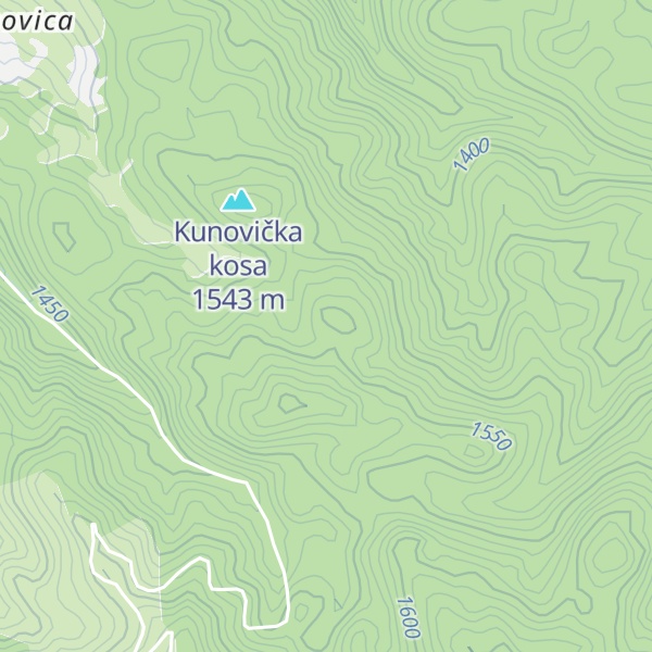 Map of Sunčića vrh