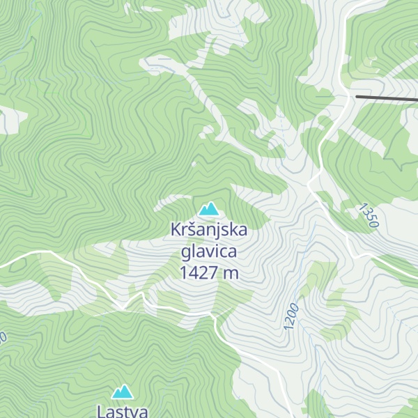 Map of Kršanjska glavica