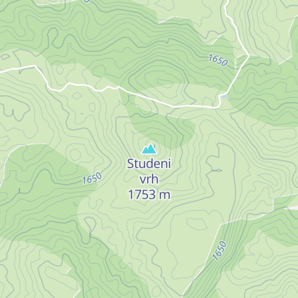 Map of Studeni vrh