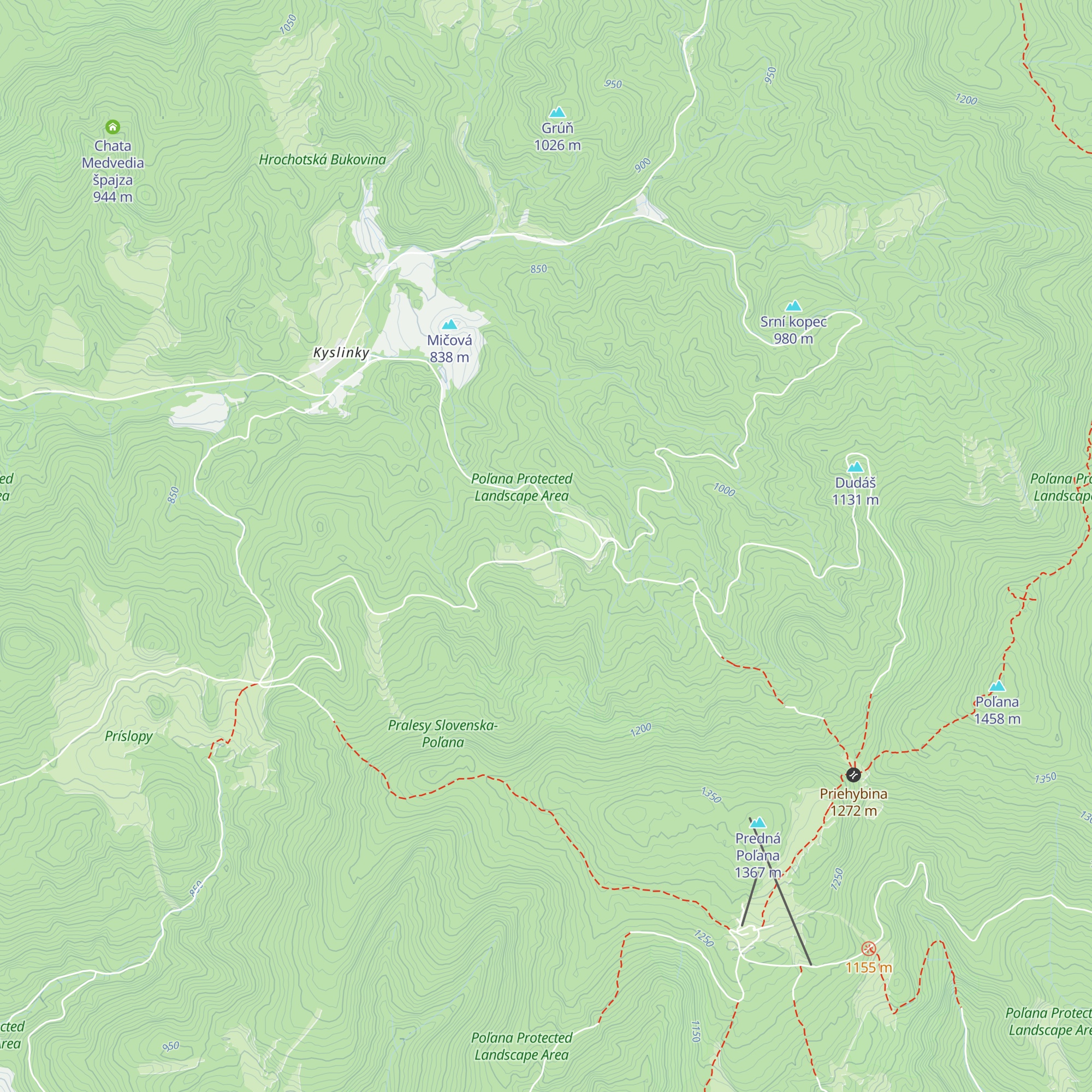 Chata Zálomská map