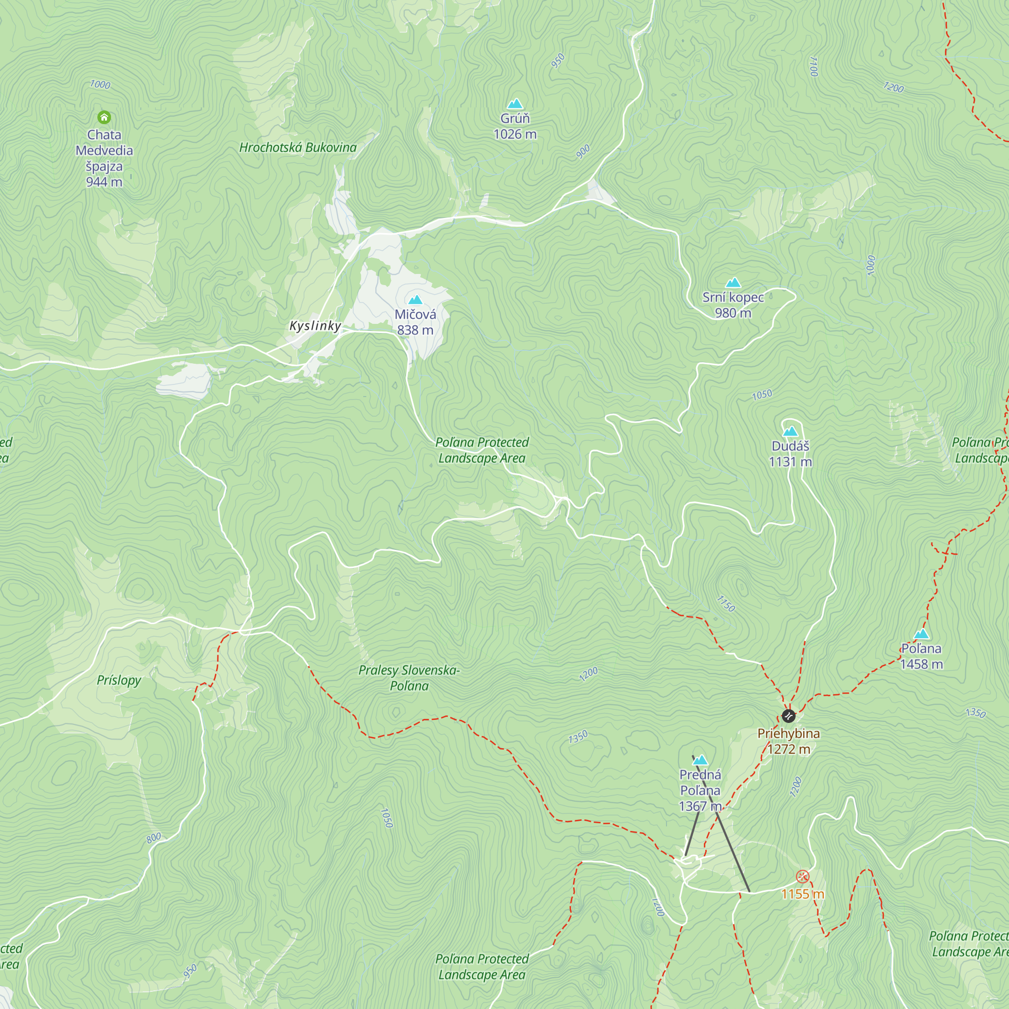 Chata Zálomská map