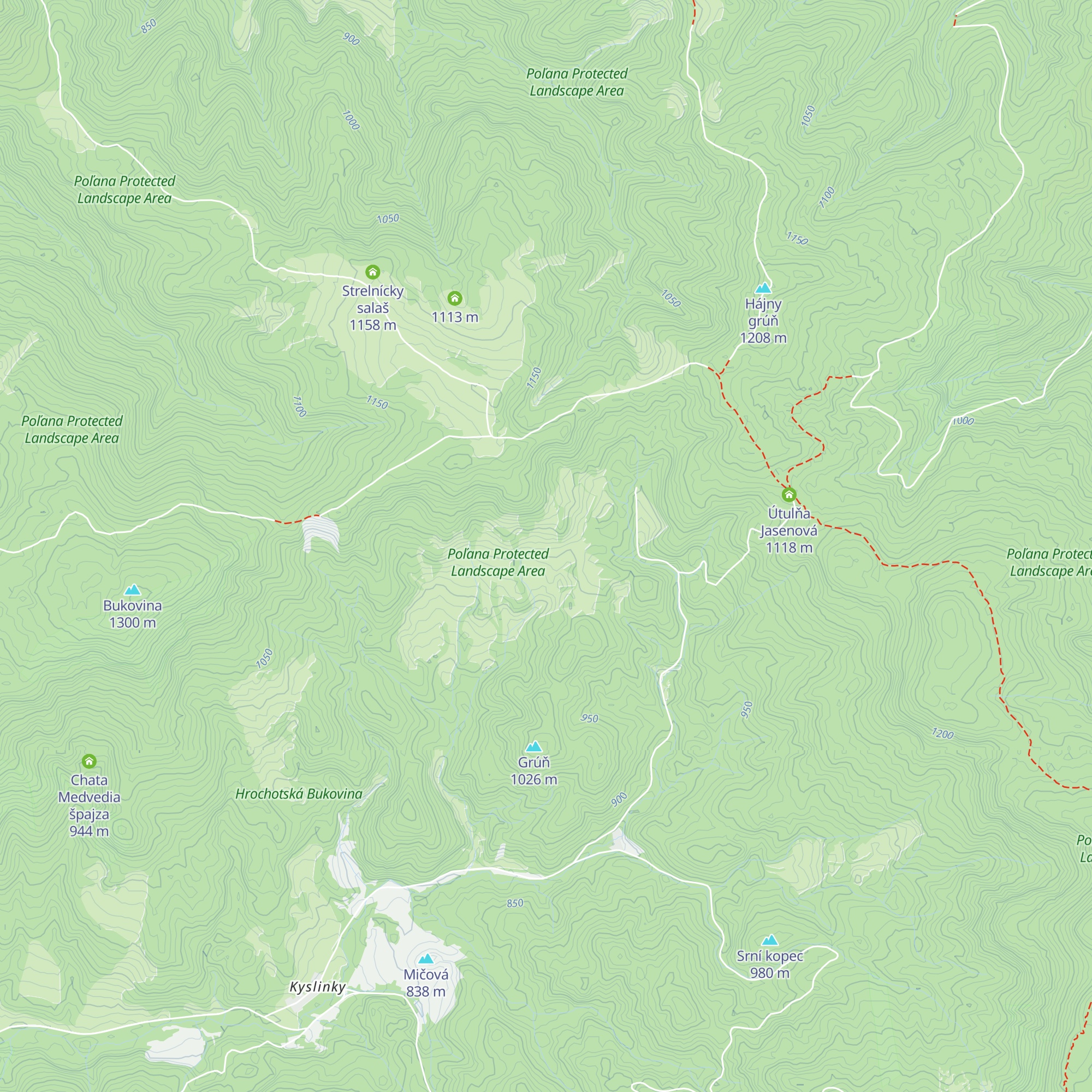 Senník na Majerovej lúke map