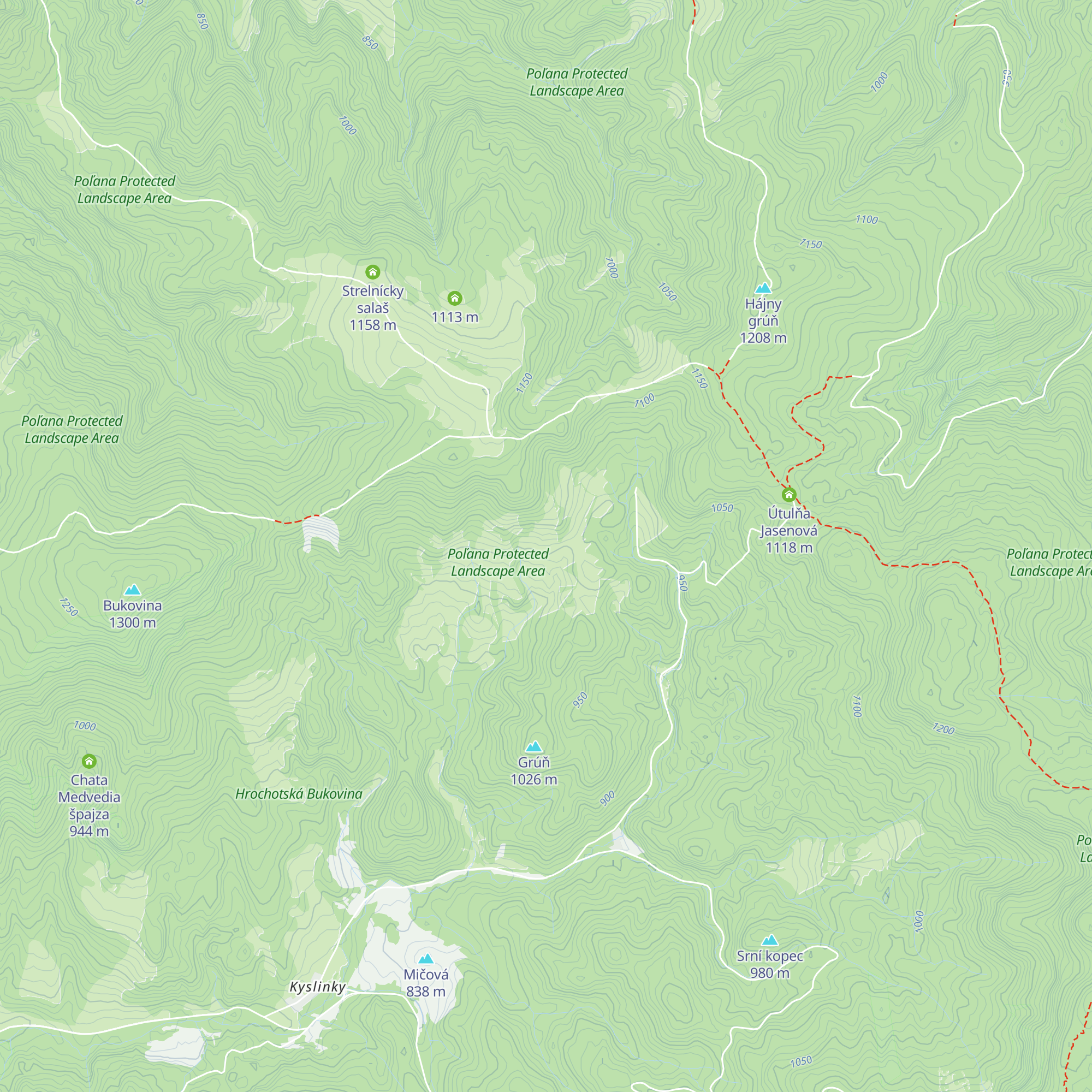 Senník na Majerovej lúke map