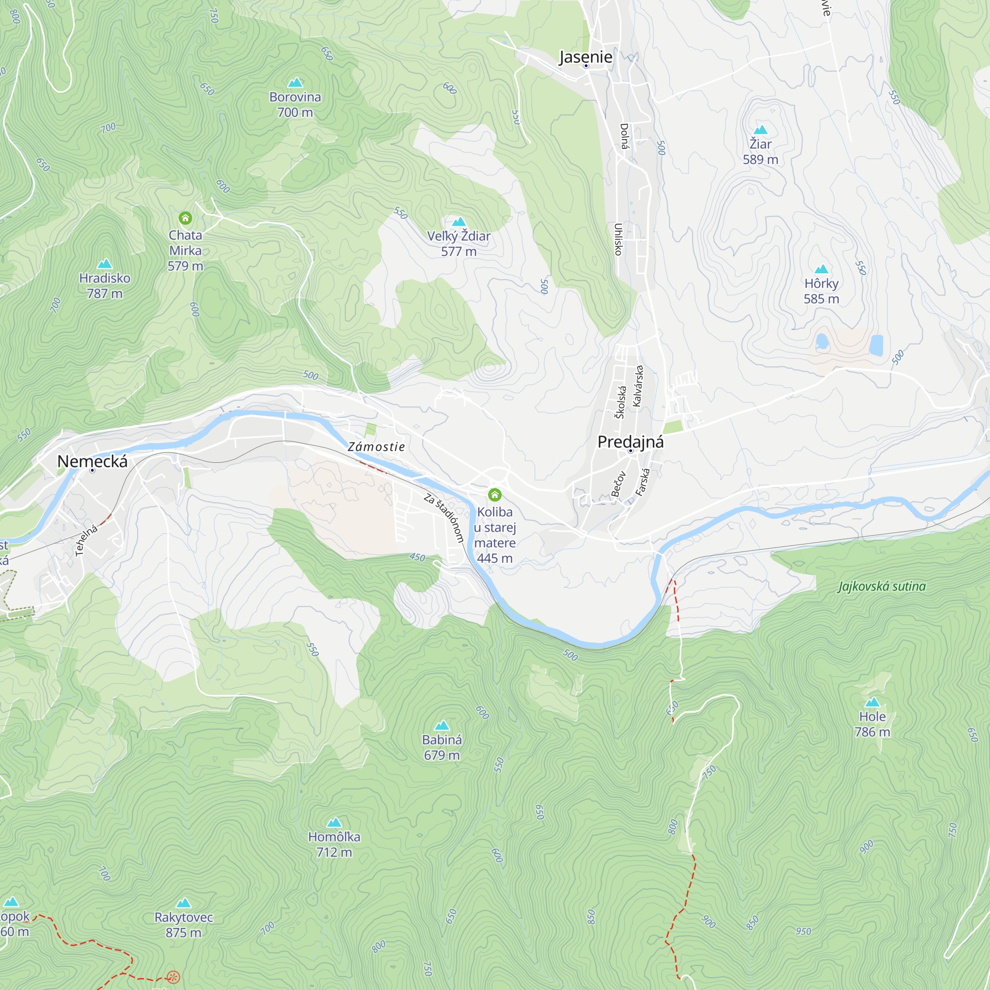 Koliba u starej matere map